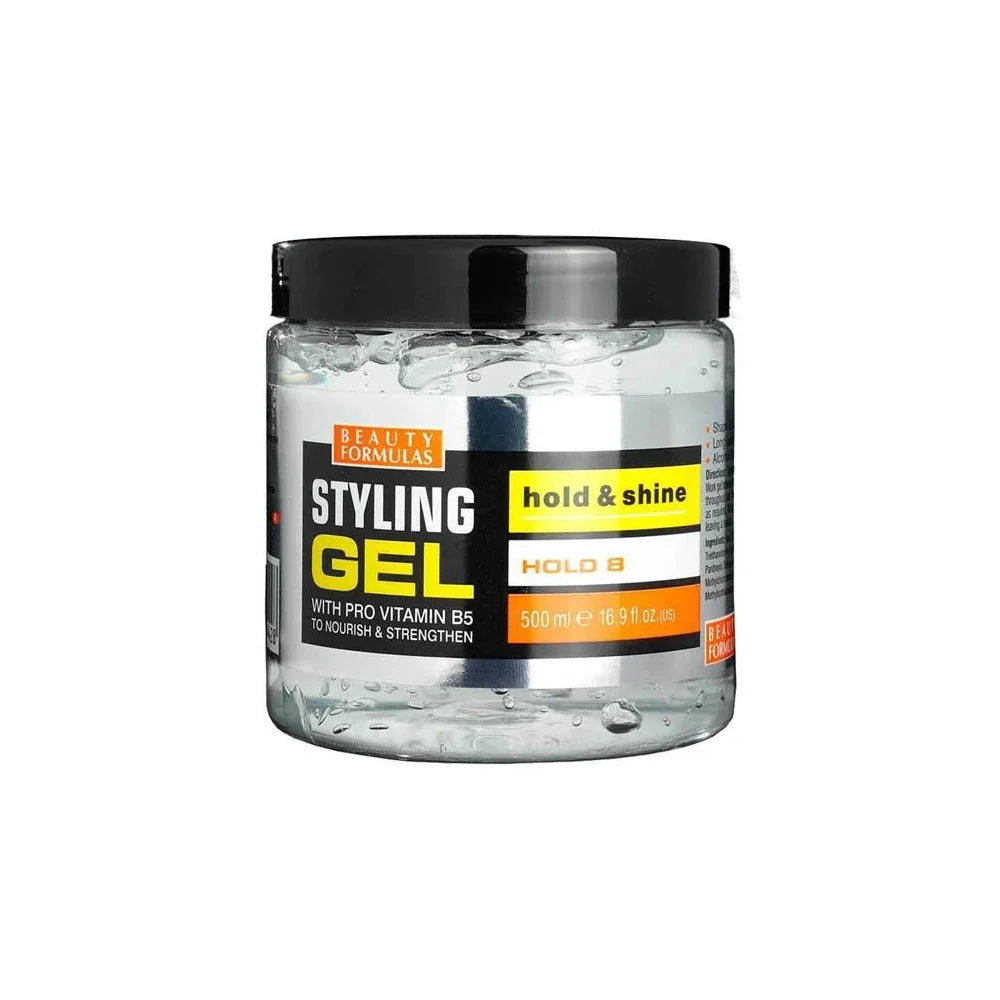 Beauty Formulas Styling Gel 500 ml Hold &Shine (Clear) + Pro - Wellness Shoppee