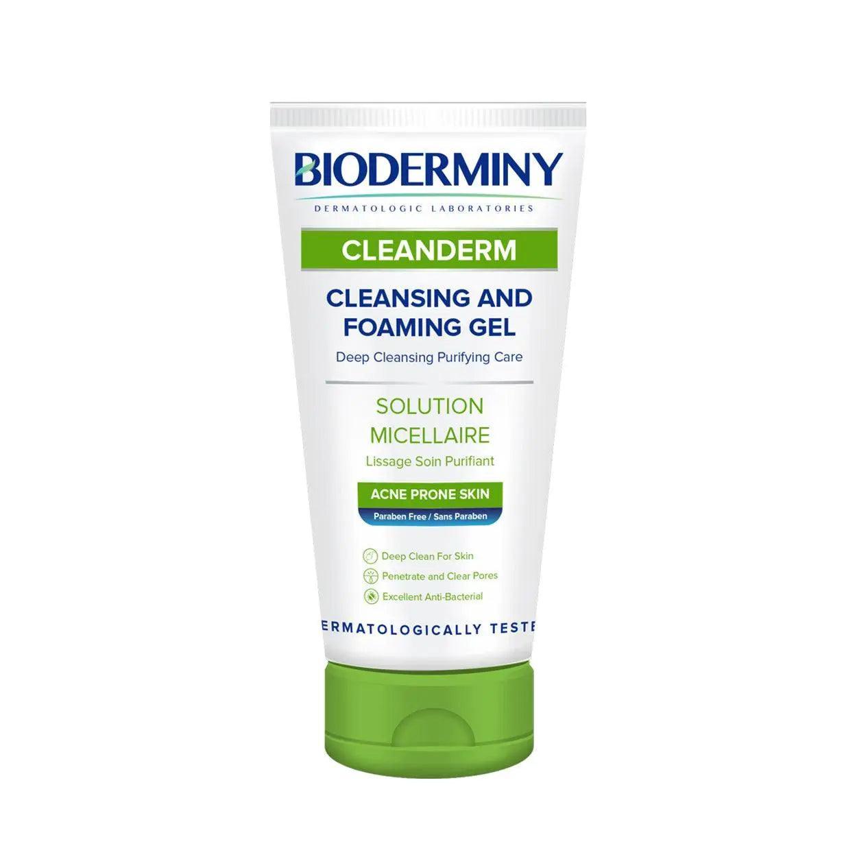 Bioderminy Cleanderm Cleansing & Foaming Gel 150ml - Wellness Shoppee