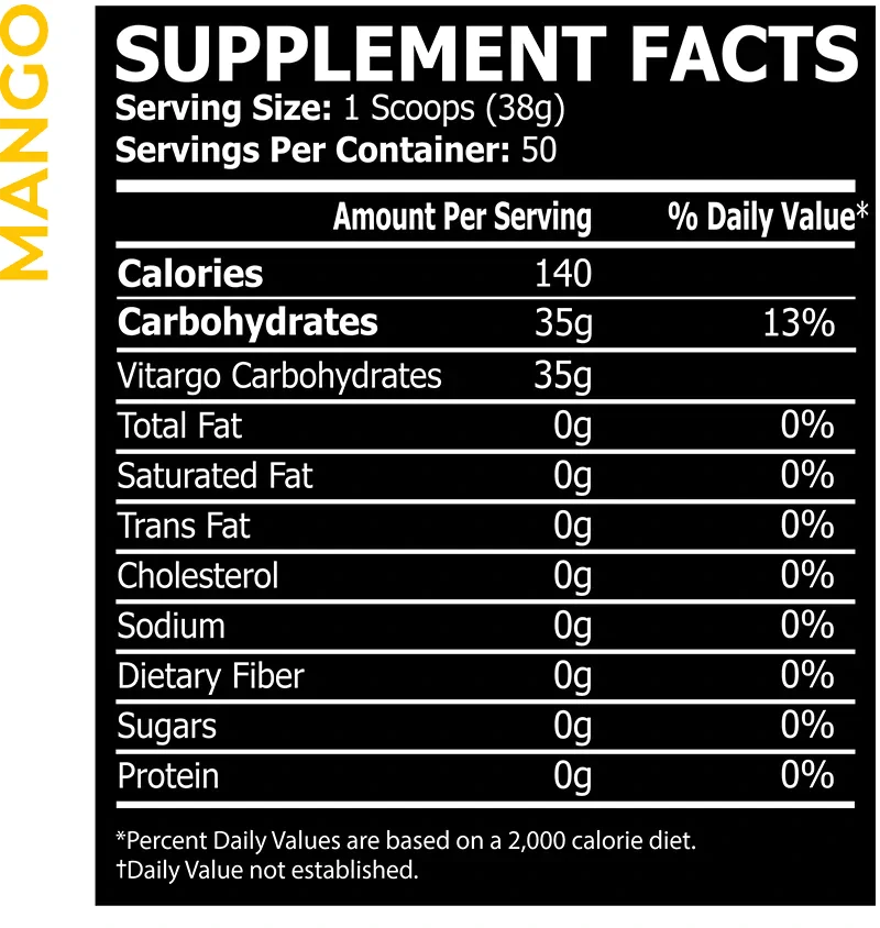 Core Champs Vitargo Carbo Fuel 50 Servings Mango - Wellness Shoppee