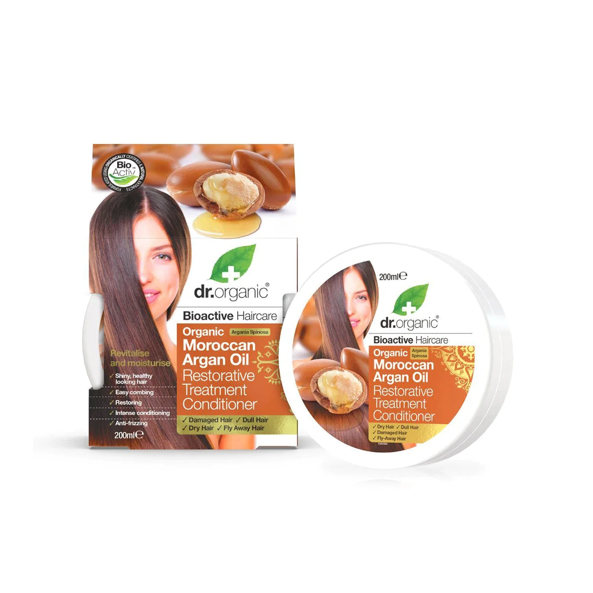 Dr. Organic Moroccan Argan Oil Restorative Treatment Conditioner 200ml - Wellness Shoppee