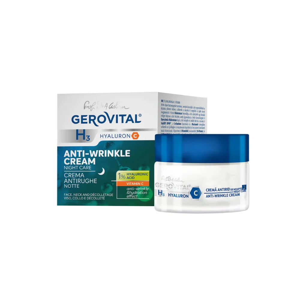 Gerovital H3 Hyaluron C Anti-Wrinkle Night Cream 50ml - Wellness Shoppee