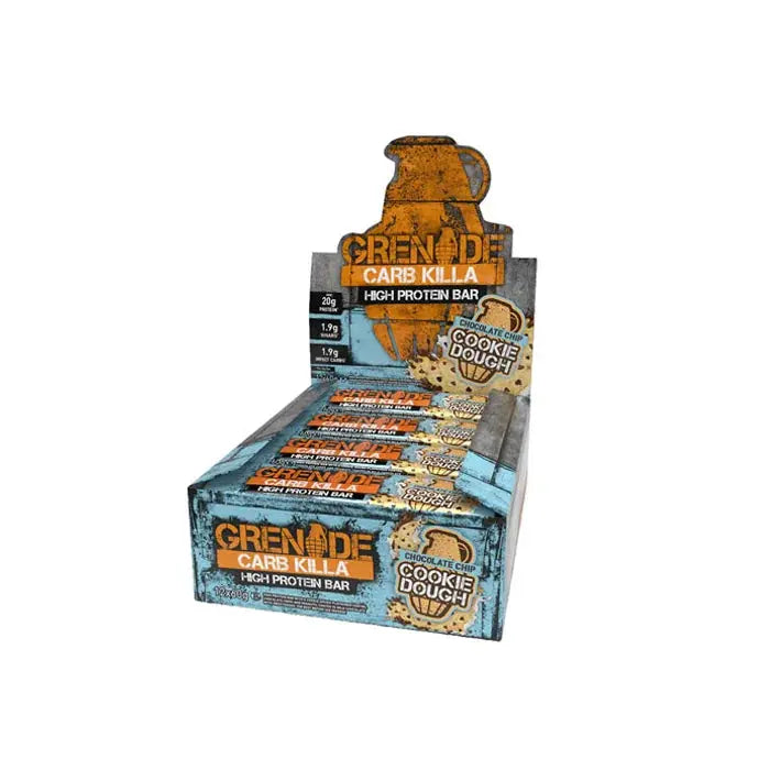 Grenade Carb Killa Protein Bar Chocolate Chip Cookie Dough 60gm – Box of 12 - Wellness Shoppee