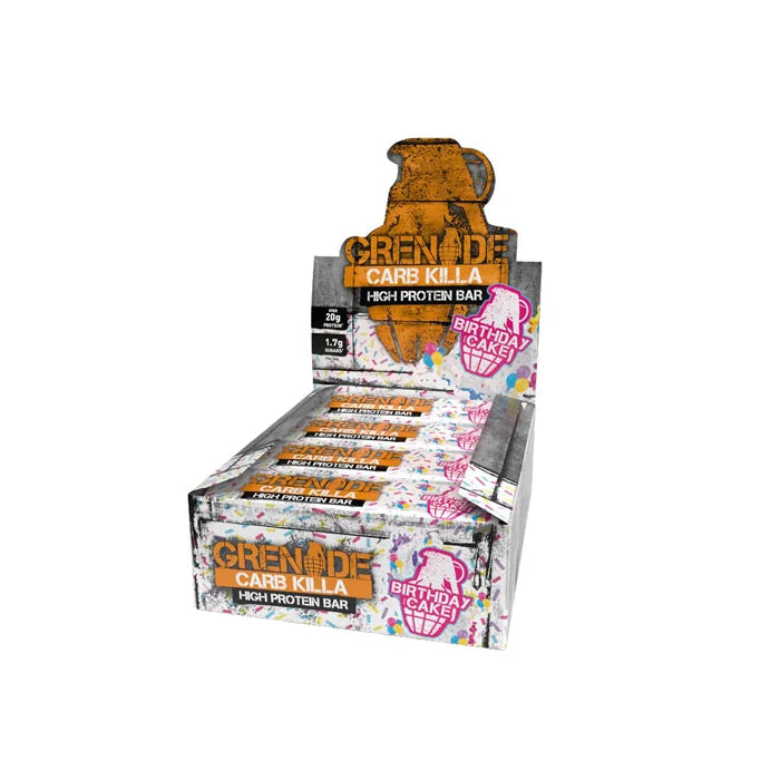 Grenade Carb Killa Protein Bar Birthday Cake 60gm – Box of 12 - Wellness Shoppee