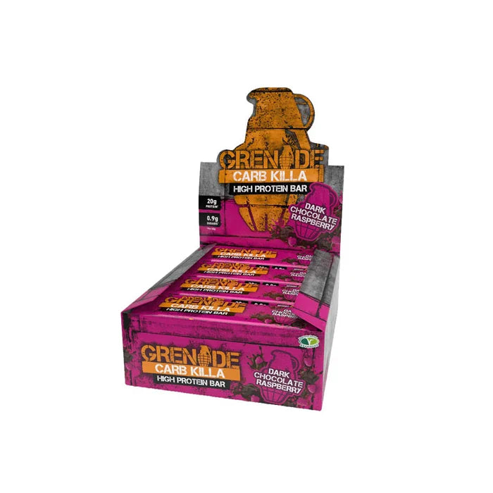 Grenade Carb Killa Protein Bar Dark Chocolate Raspberry 60gm – Box of 12 - Wellness Shoppee