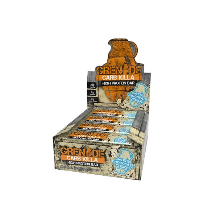 Grenade Carb Killa Protein Bar White Chocolate Cookie 60gm – Box of 12 - Wellness Shoppee