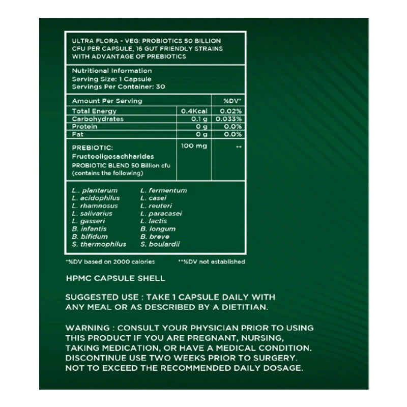 HC Nutrition Probiotics 50 Billion 30 Veg Caps - Wellness Shoppee