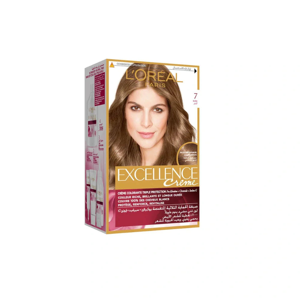 L'Oreal Paris Excellence Creme Hair Color 7 Blonde 172ml - Wellness Shoppee