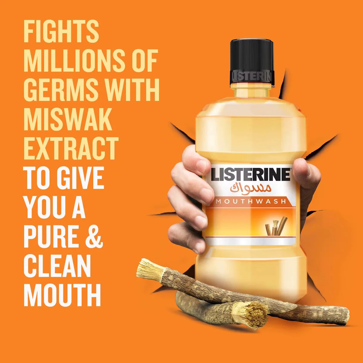 Listerine Miswak Mouthwash 500ml - Wellness Shoppee