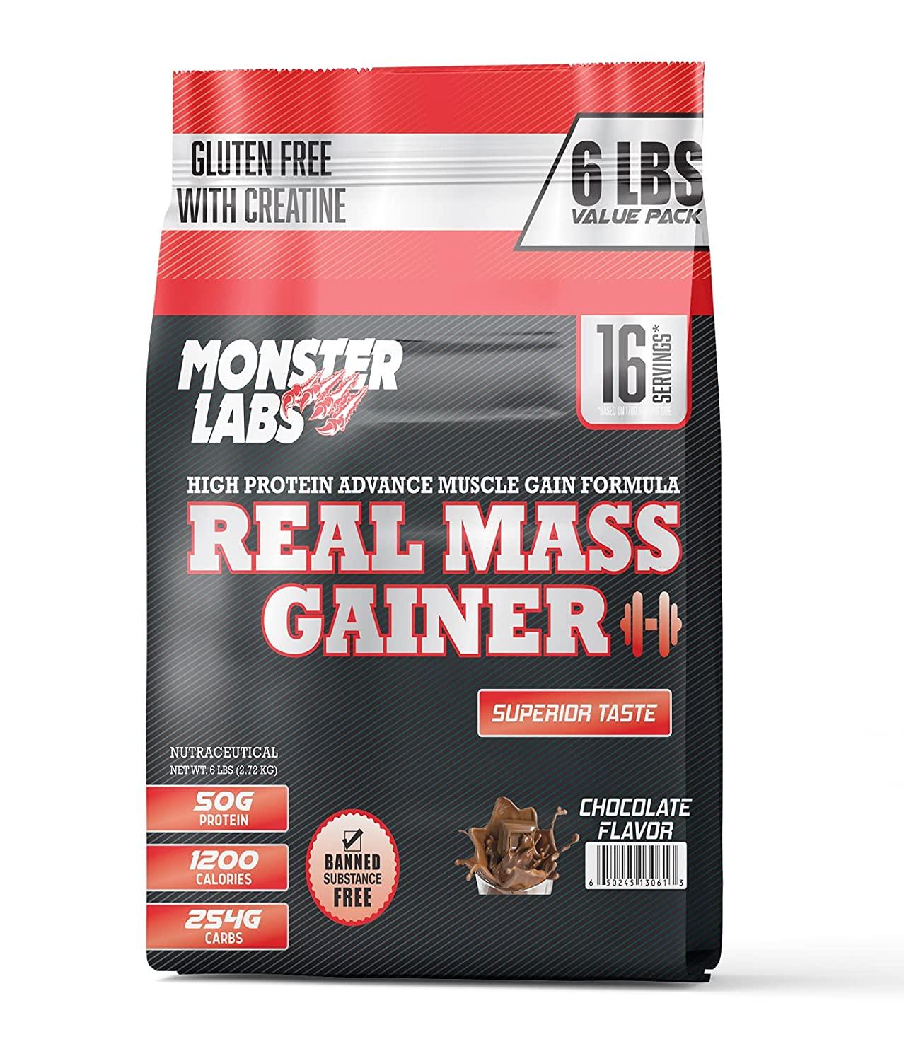 Monster Labs Real Mass Gainer 6 Lbs - Wellness Shoppee
