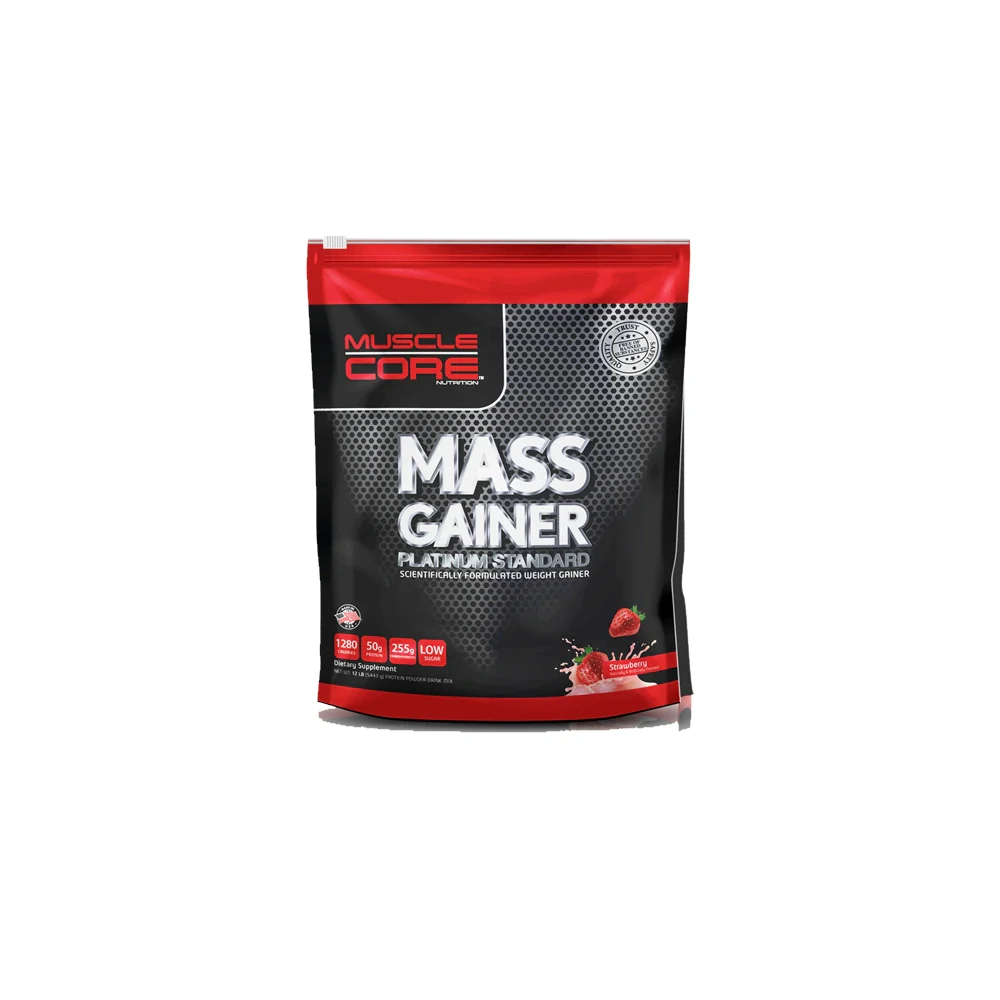 Muscle Core Mass Gainer Strawberry 12Lbs - Wellness Shoppee