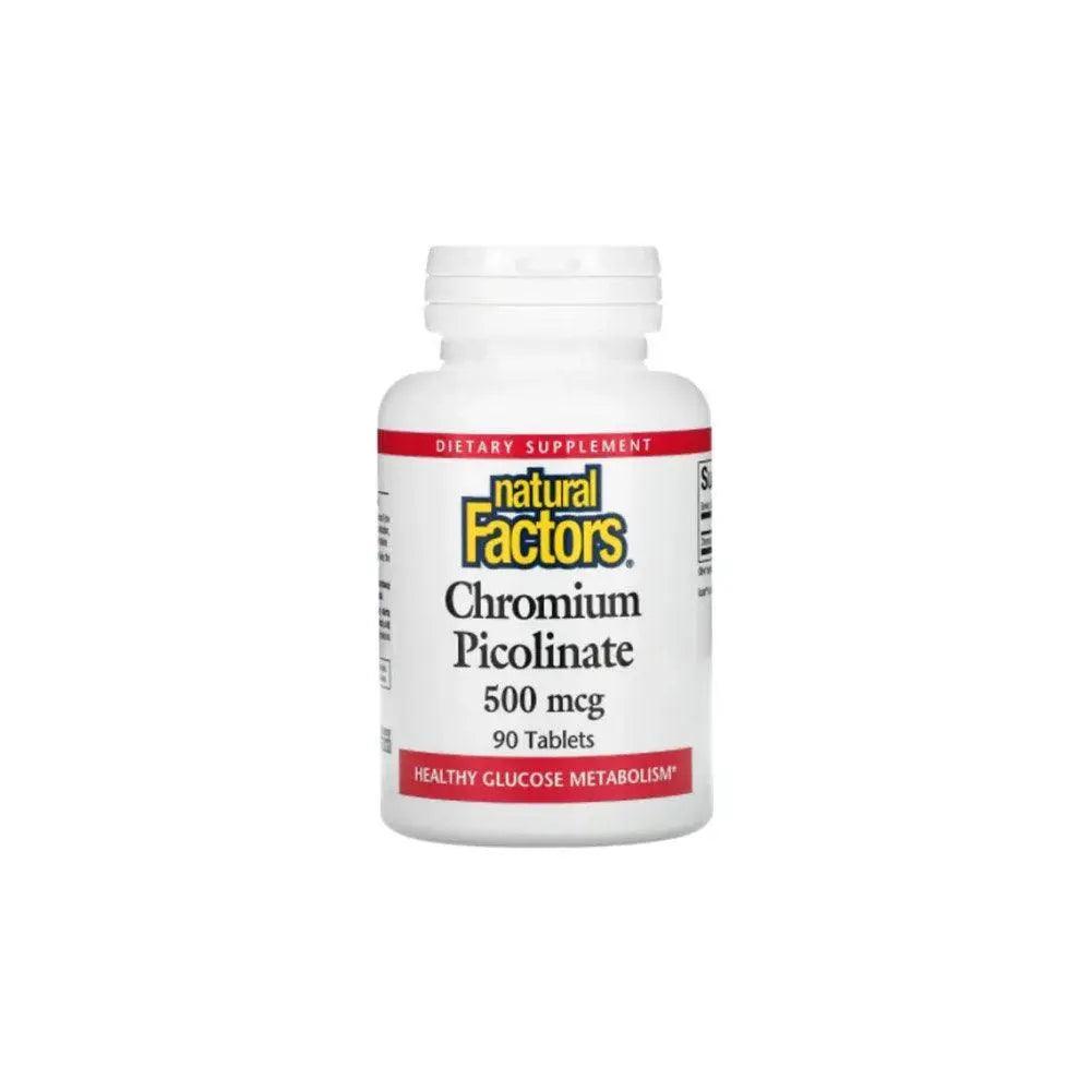 Natural Factors Chromium Picolinate 500 mcg 90 tablets - Wellness Shoppee