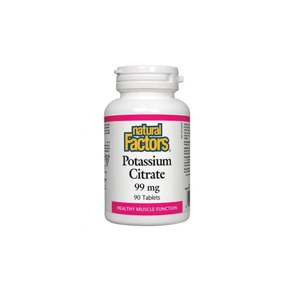 Natural Factors Potassium Citrate 99 mg 90 tablets - Wellness Shoppee