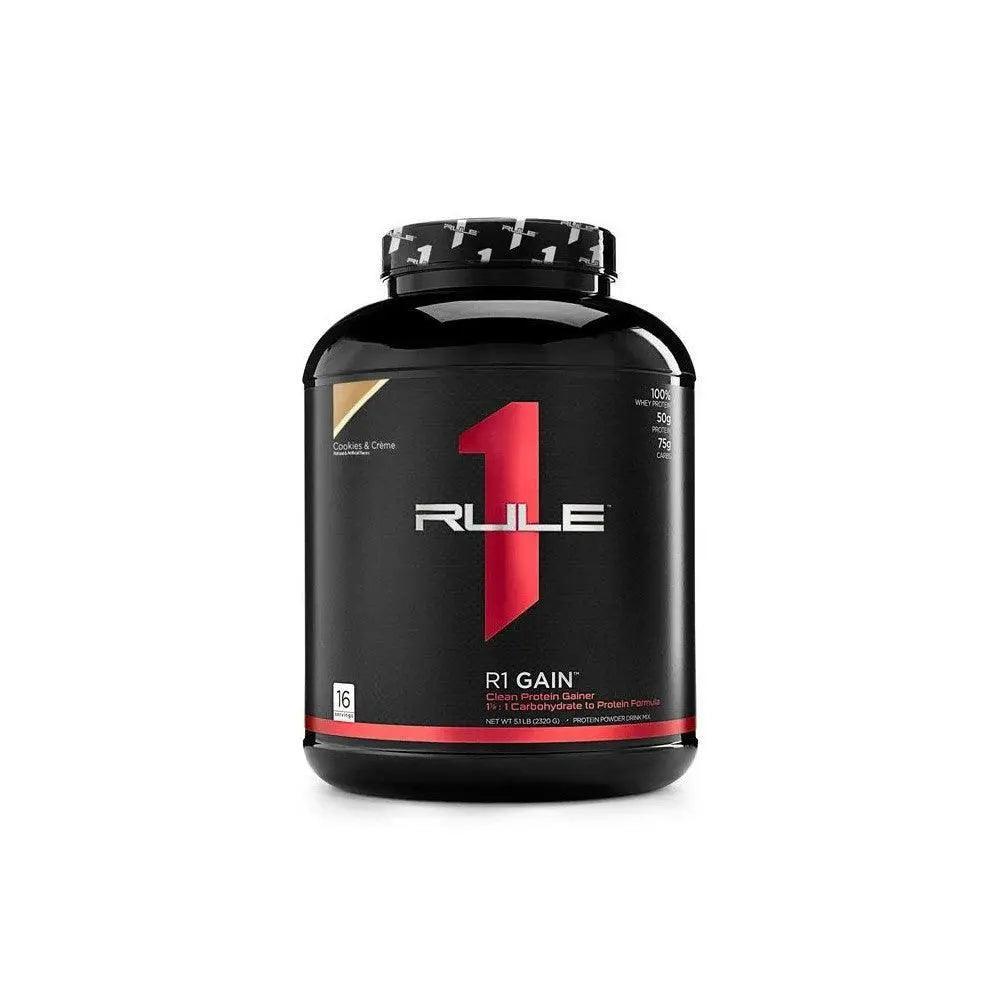 Rule1 Gain 16 Servings Cookies & Creme 5lbs - Wellness Shoppee