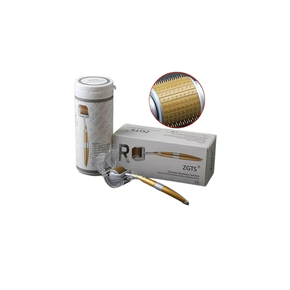 ZGTS Titanium Series Micro Needle Derma Roller Silver/Gold - Wellness Shoppee