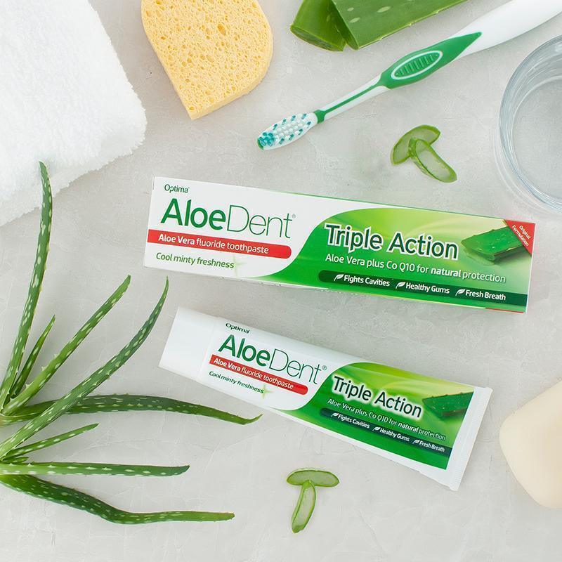 AloeDent® Triple Action Fluoride Toothpaste 100ml - Wellness Shoppee