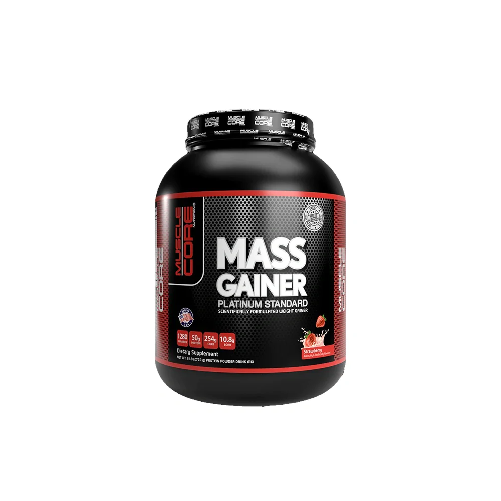 Muscle Core Mass Gainer Strawberry 6Lb - Wellness Shoppee