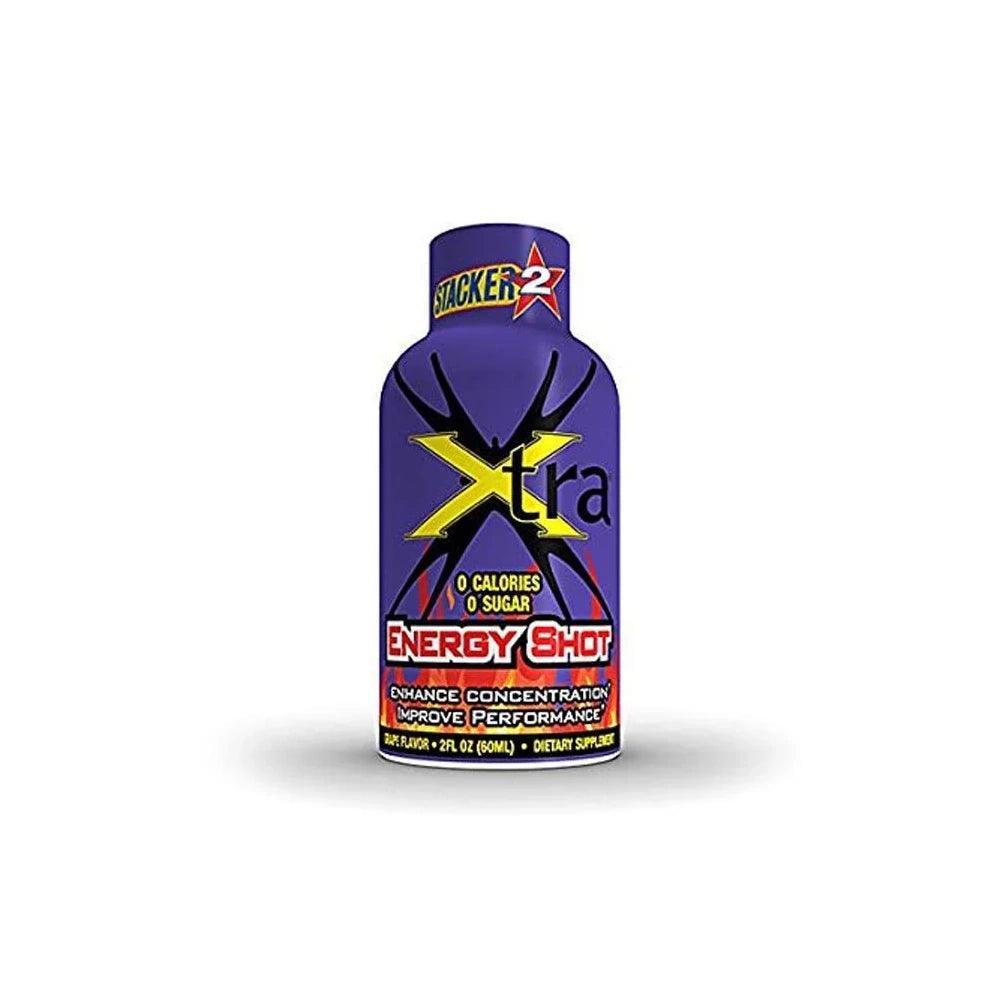 Stacker2 Xtra Extra Strength Energy Shot Grape 2 Oz - Wellness Shoppee
