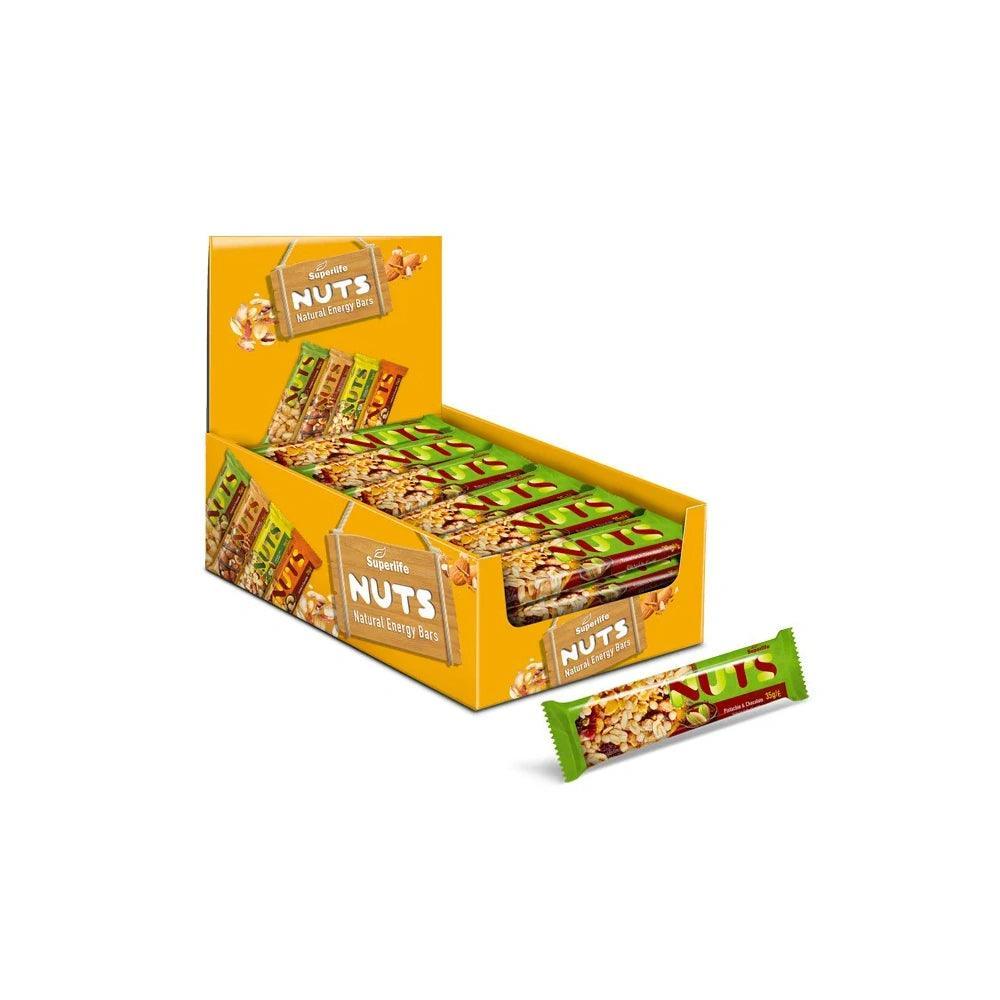 Superlife Nuts Bar Pistachio & Chocolate 35g - Box Of 24 Pieces - Wellness Shoppee