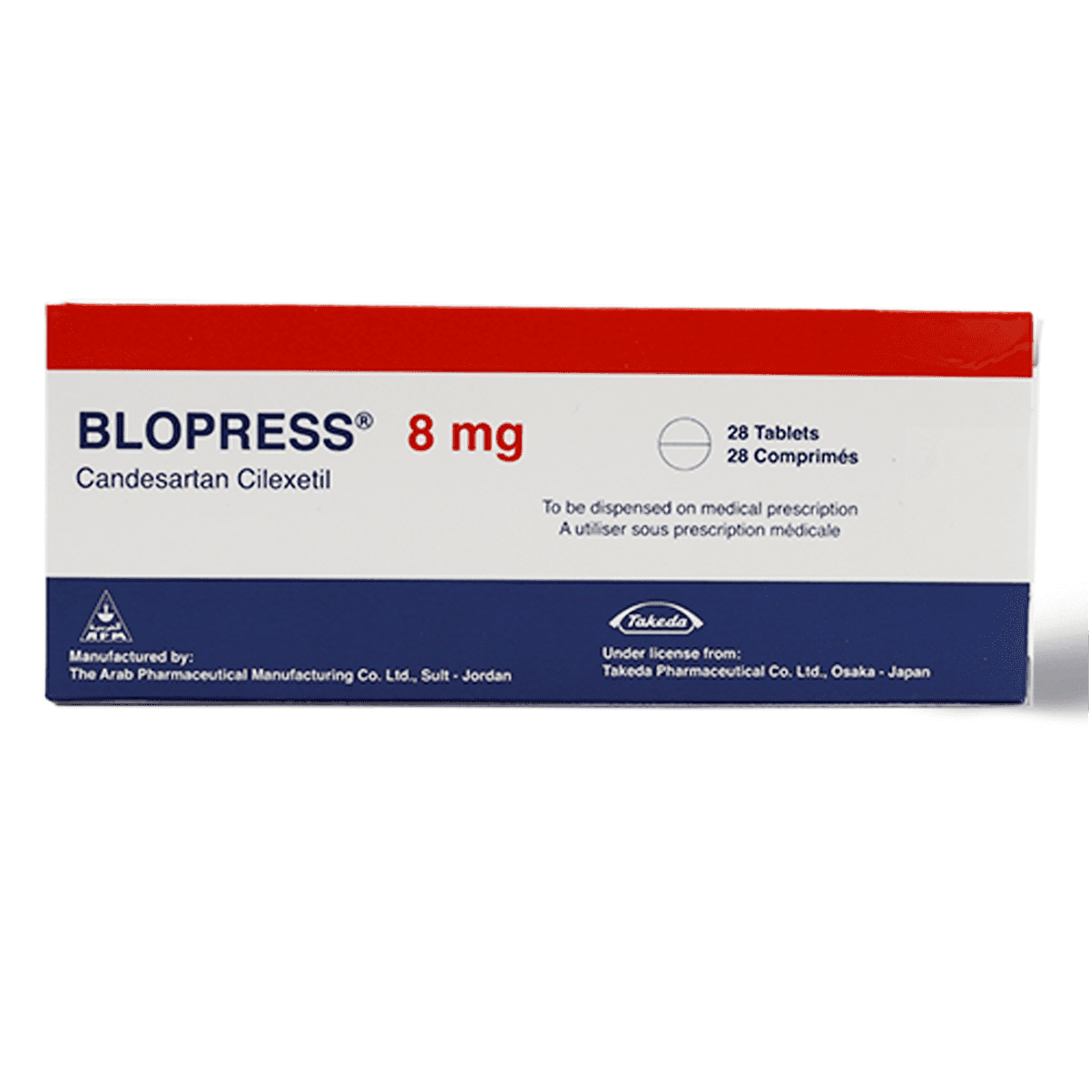 Blopress 8 Mg, For High Blood Pressure - 28 Tablets - Wellness Shoppee