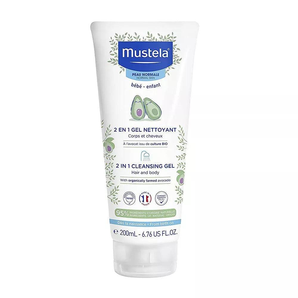 Mustela Baby 2 in 1 Cleansing Gel For Hair & Body 200 mL - Wellness Shoppee