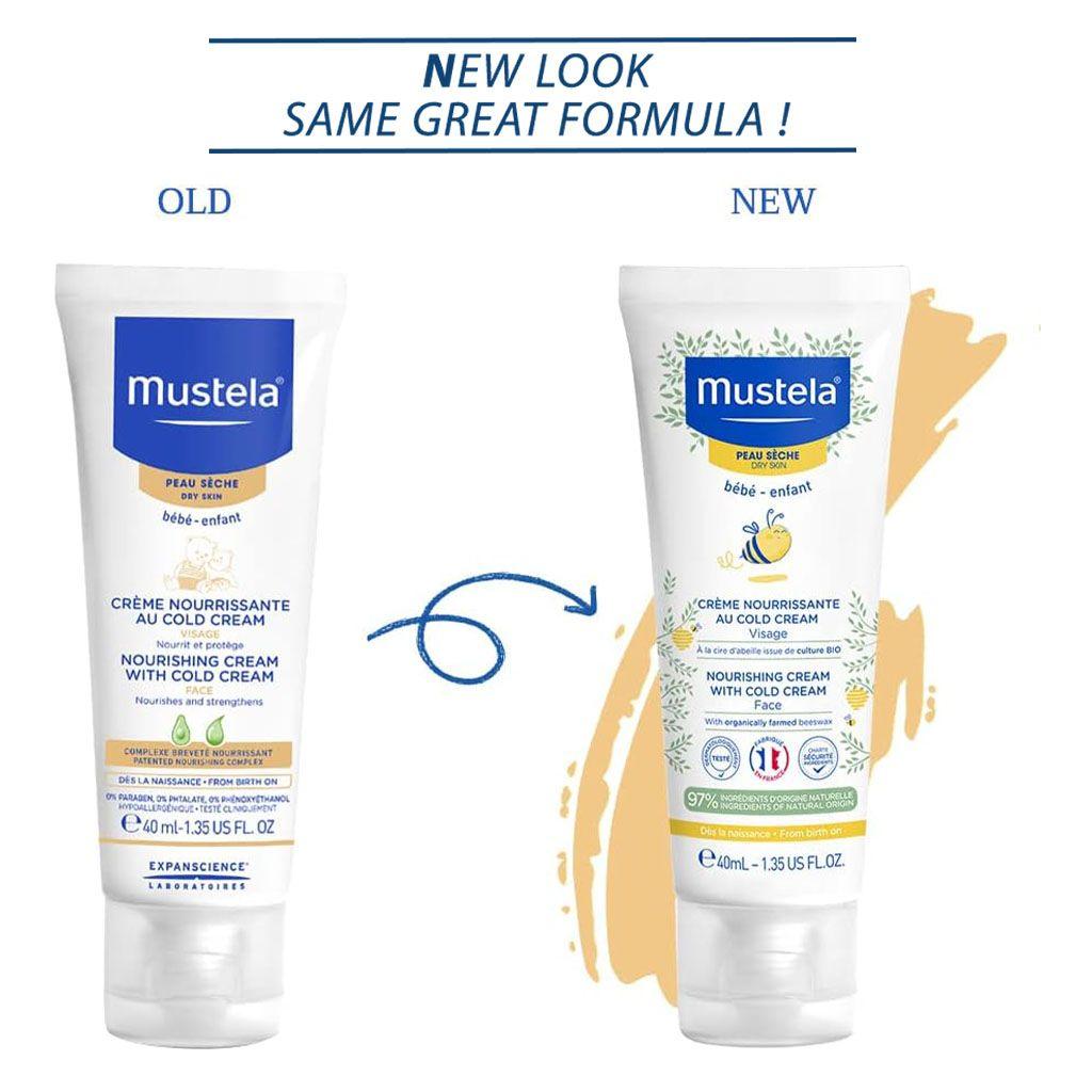 Mustela Baby Nourishing Face Cream With Cold Cream For Dry Skin 40ml - Wellness Shoppee