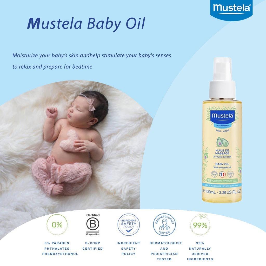 Mustela Baby Massage Oil with Avocado 100 mL - Wellness Shoppee