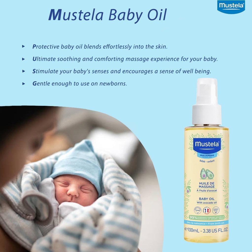 Mustela Baby Massage Oil with Avocado 100 mL - Wellness Shoppee