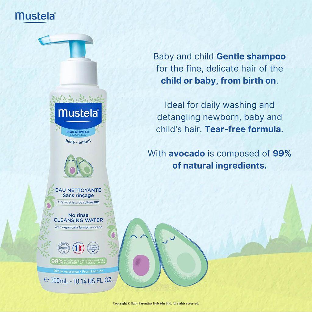 Mustela Baby No-Rinse Cleansing Water For Face & Diaper Area 300ml - Wellness Shoppee