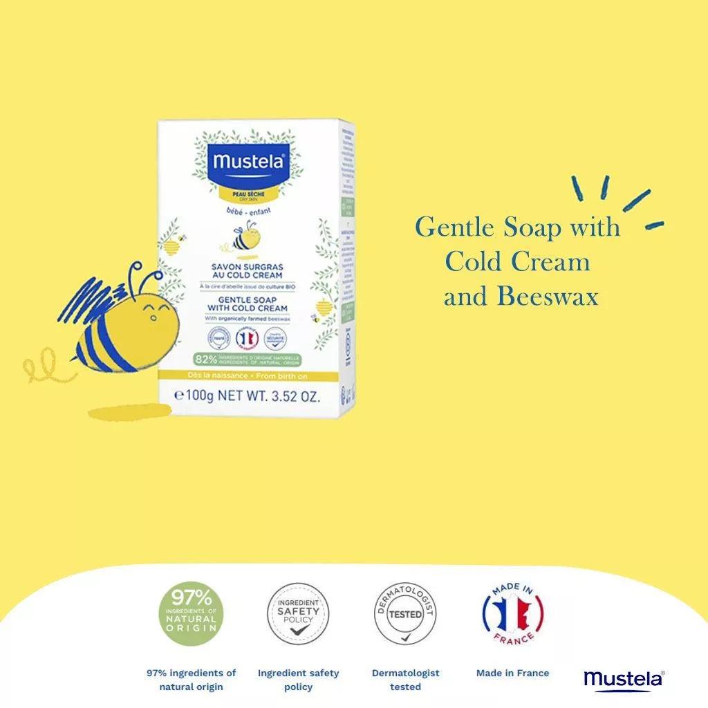 Mustela Baby Gentle Soap With Cold Cream & Beeswax For Dry Skin 100g - Wellness Shoppee