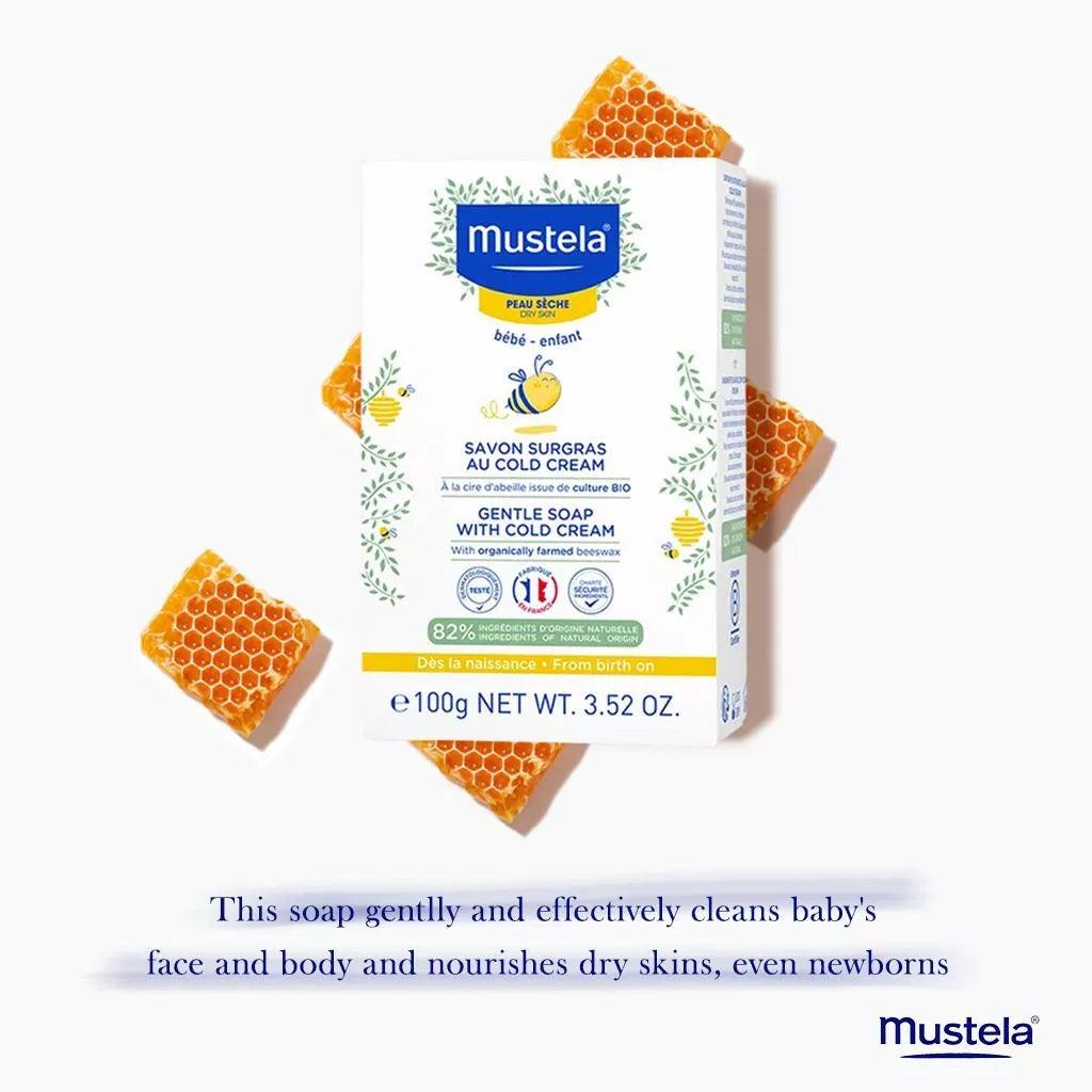 Mustela Baby Gentle Soap With Cold Cream & Beeswax For Dry Skin 100g - Wellness Shoppee