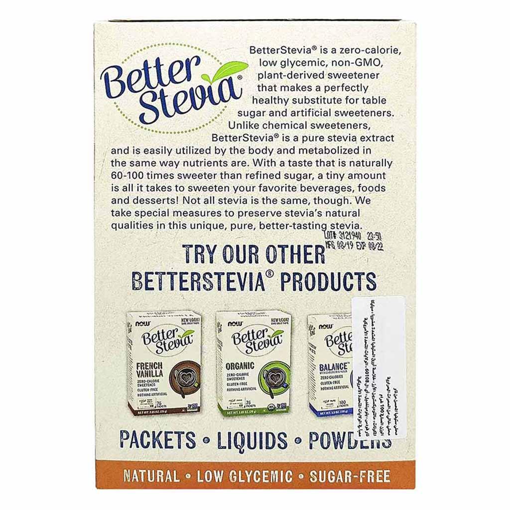 Now Better Stevia Zero-Calorie Sugar Free Sweetener, Pack of 100's - Wellness Shoppee