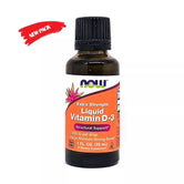 Now Extra Strength Liquid Vitamin D3-1000 IU Drops For Strong Bones 30ml - Wellness Shoppee