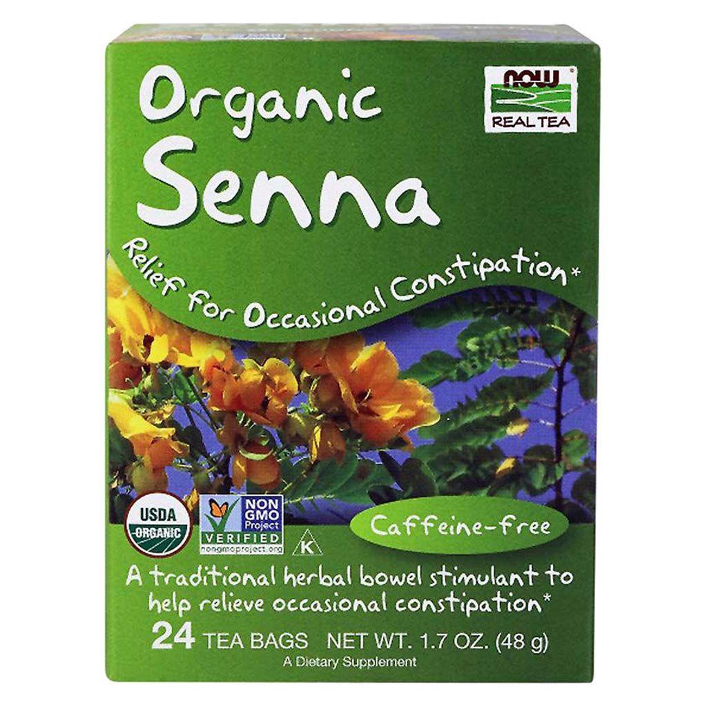 Now Organic Senna Tea Bags For Constipation Relief, Pack of 24's - Wellness Shoppee