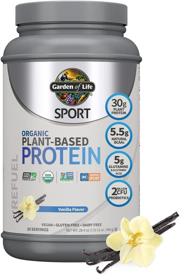 Garden of Life - Sport Organic Plant-Based Protein Vanilla 28.4 Oz. - Wellness Shoppee