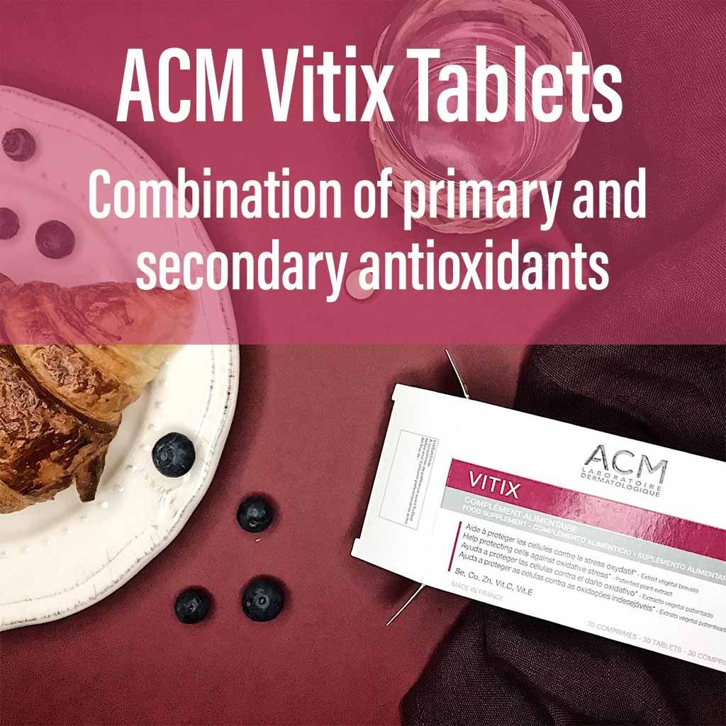 ACM Vitix Tablets To Protect From Oxidative Stress, Food Supplement For Vitiligo Support, Pack of 30's - Wellness Shoppee