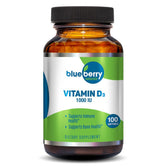 Blueberry Naturals Vitamin D3 1000 IU Softgels 100's - Wellness Shoppee