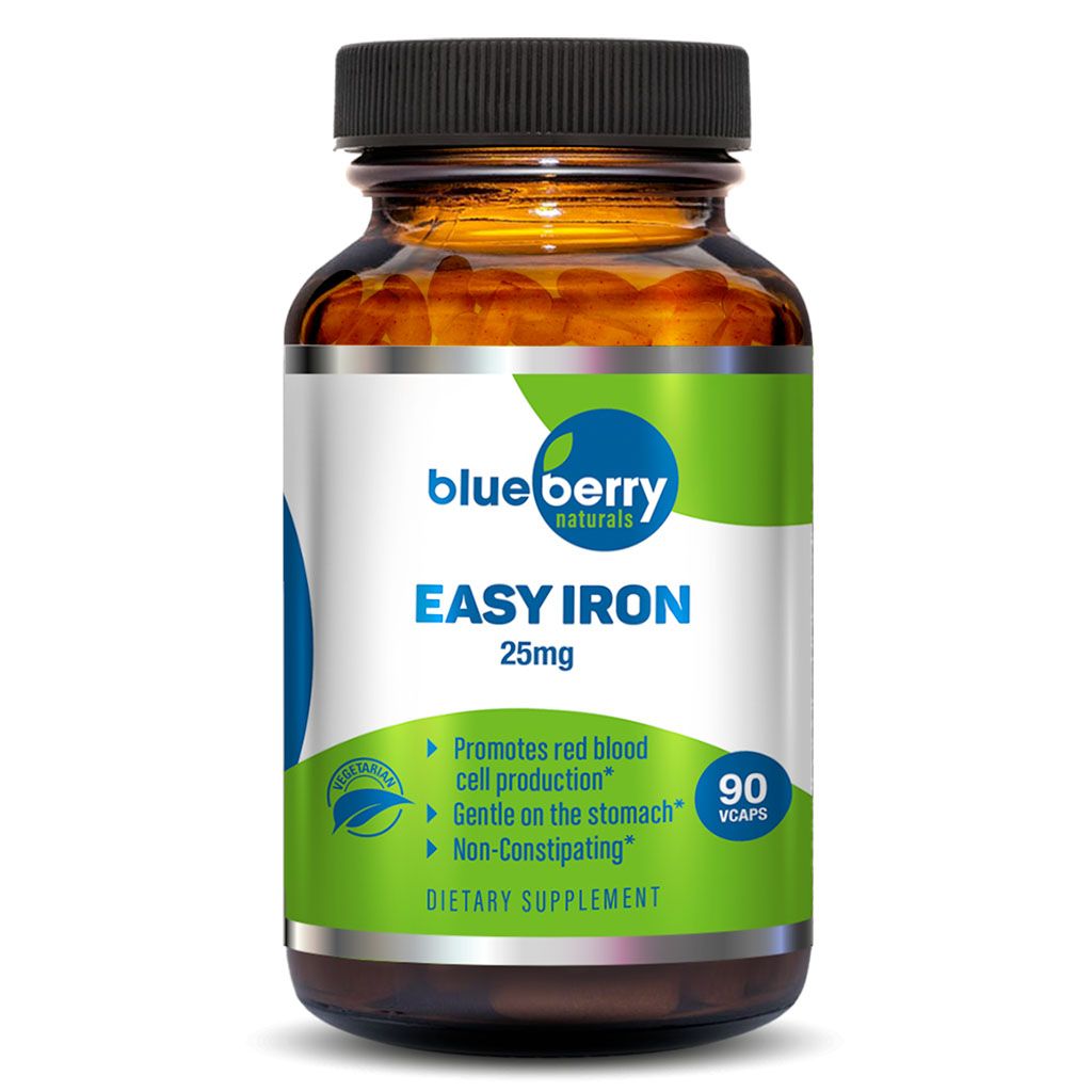 Blueberry Naturals Easy Iron 25 mg Vegetarian Capsules 90's