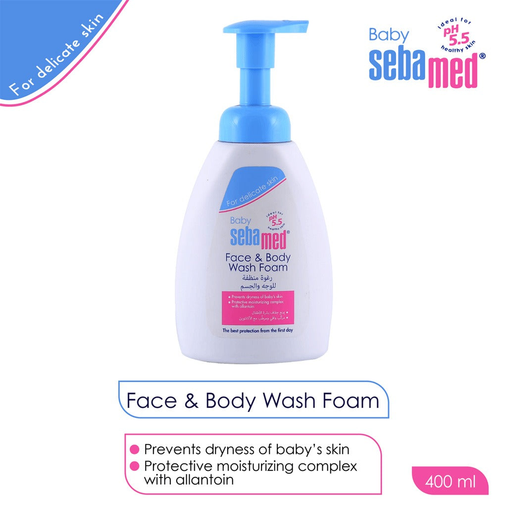 Sebamed Baby Face & Body Wash Foam 400 mL