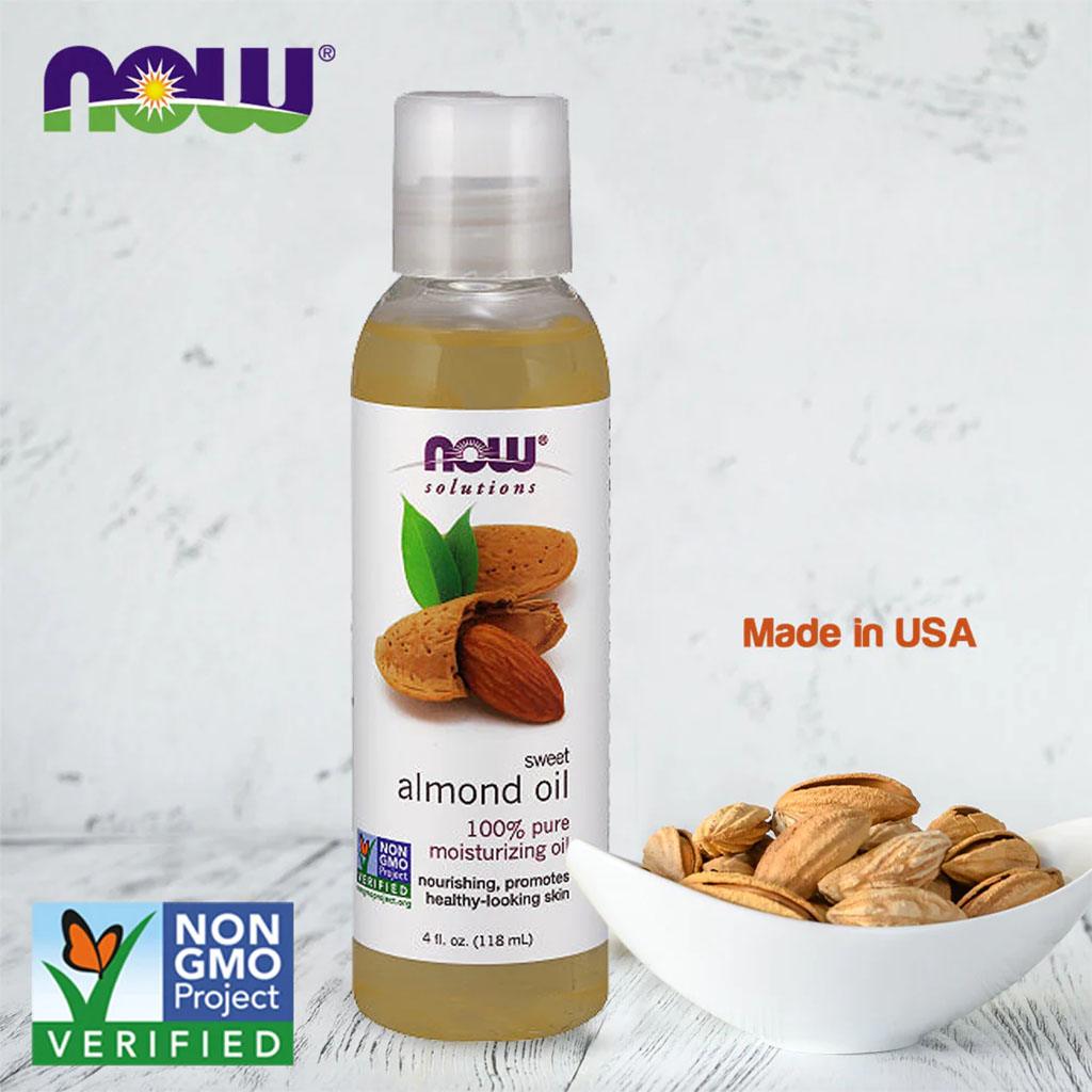 Now Solutions 100% Pure Sweet Almond Moisturizing Oil 473ml - Wellness Shoppee