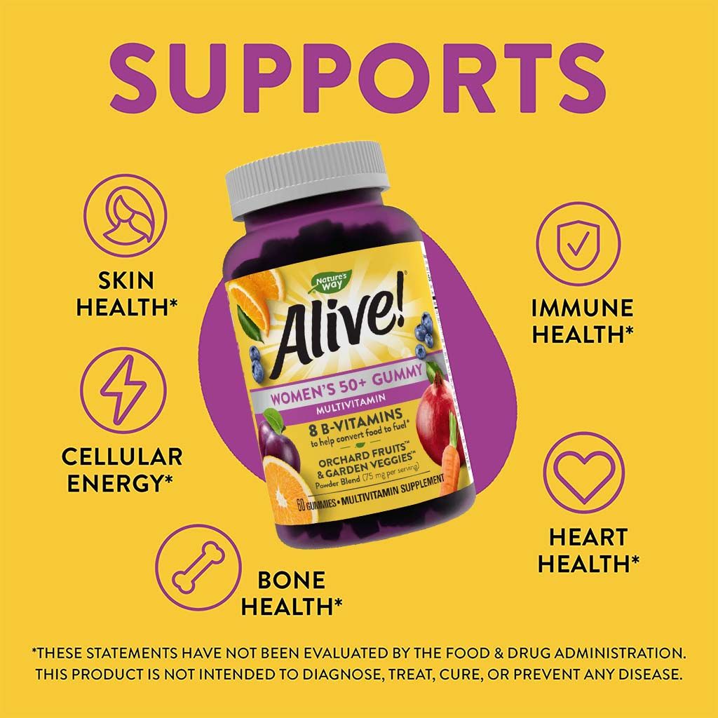 Alive Womens 50+ Multivitamin Gummies 60's