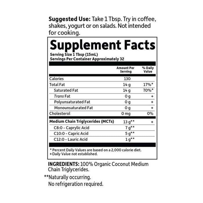 Garden of Life Dr. Formulated Brain Health 100% Organic Coconut MCT Oil 473ml - Wellness Shoppee