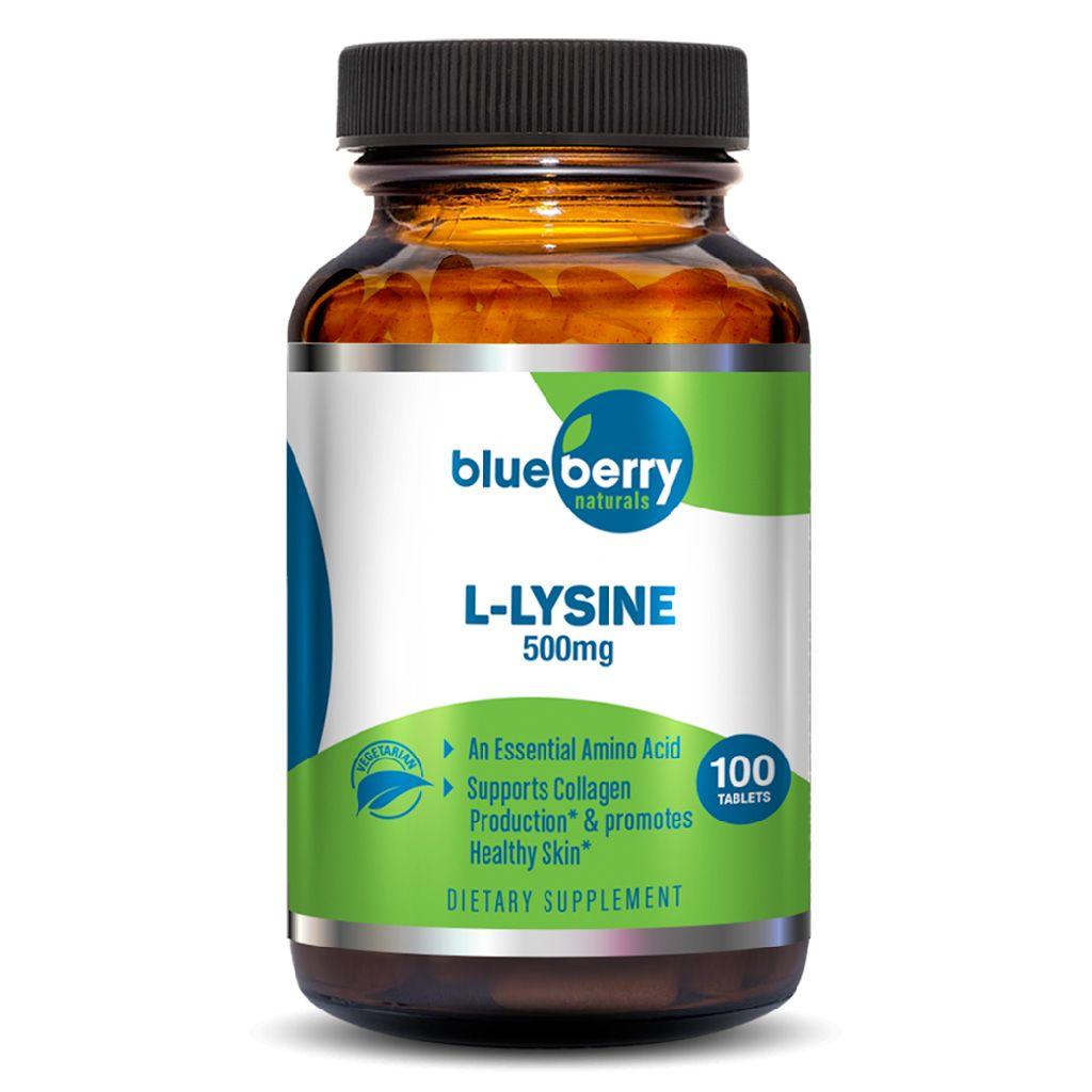 Blueberry Naturals L-Lysine 500mg Tablet 100's - Wellness Shoppee