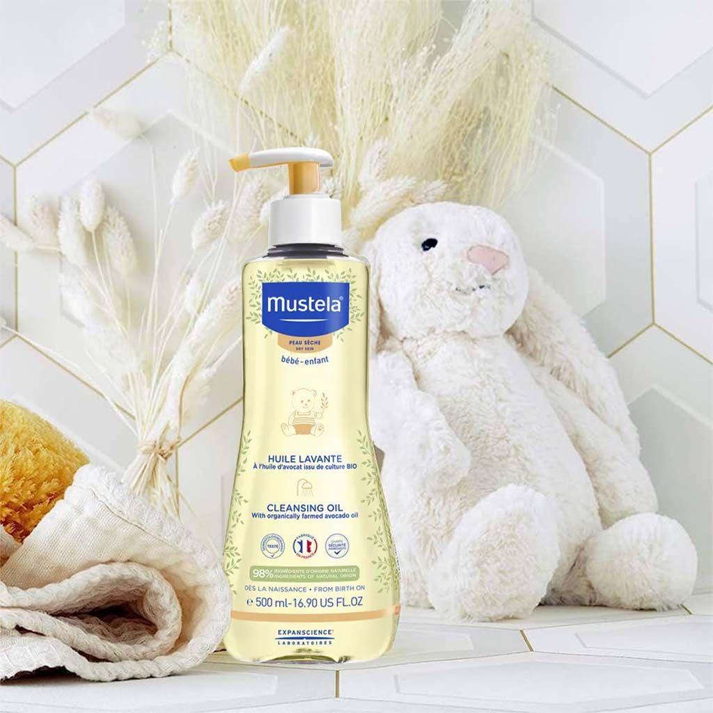 Mustela Baby Cleansing Oil For Dry Skin 500ml - Wellness Shoppee