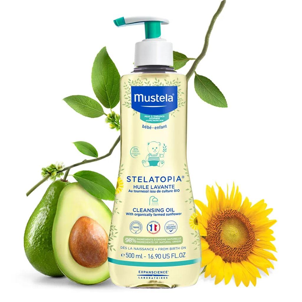 Mustela Baby Stelatopia Cleansing Oil 500ml - Wellness Shoppee