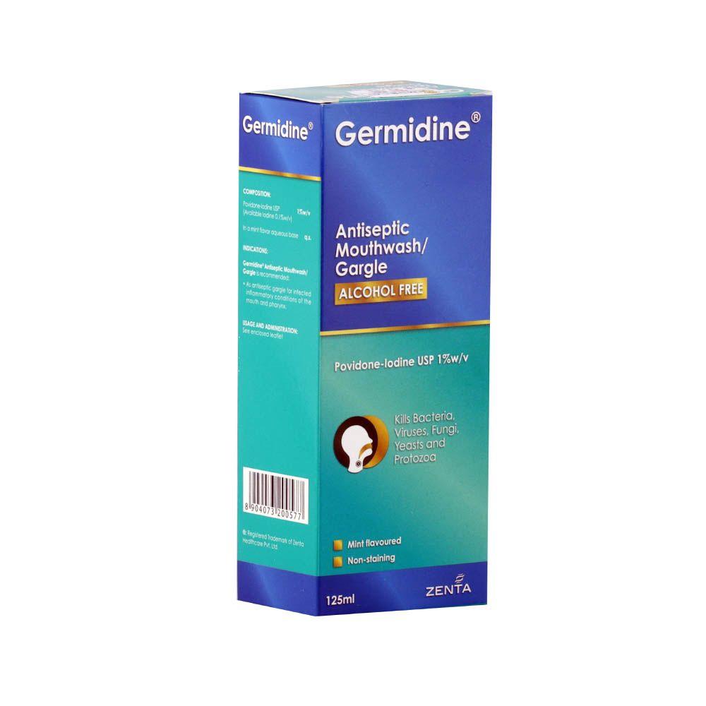 Germidine Antiseptic Mouthwash/Gargle Alcohol Free 125 mL - Wellness Shoppee