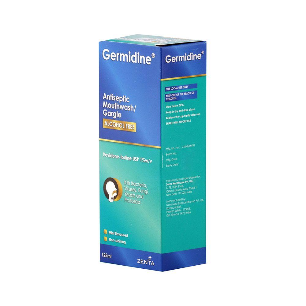 Germidine Antiseptic Mouthwash/Gargle Alcohol Free 125 mL - Wellness Shoppee