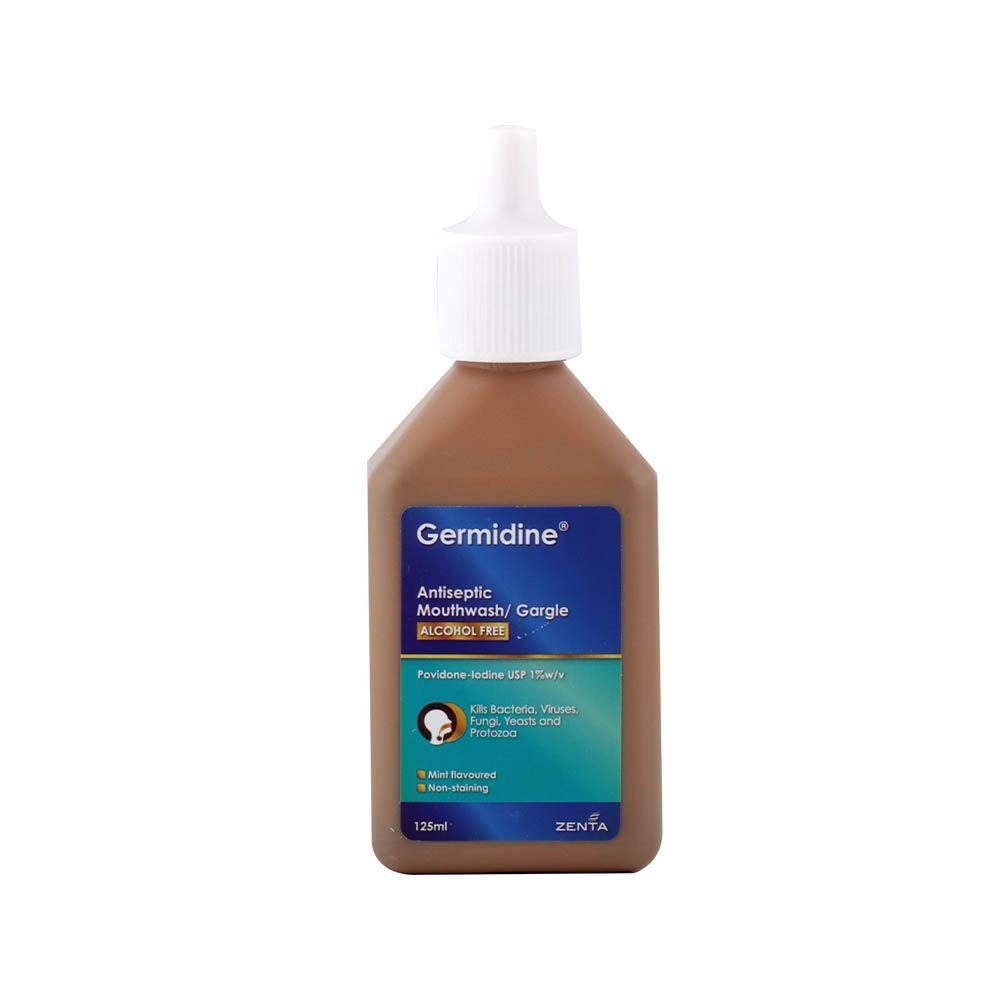 Germidine Antiseptic Mouthwash/Gargle Alcohol Free 125 mL - Wellness Shoppee