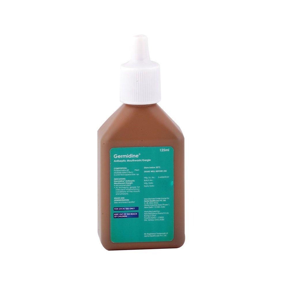 Germidine Antiseptic Mouthwash/Gargle Alcohol Free 125 mL - Wellness Shoppee