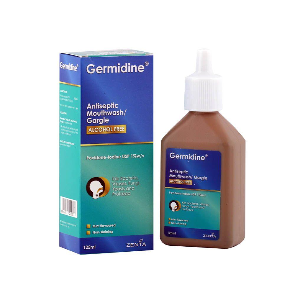 Germidine Antiseptic Mouthwash/Gargle Alcohol Free 125 mL - Wellness Shoppee