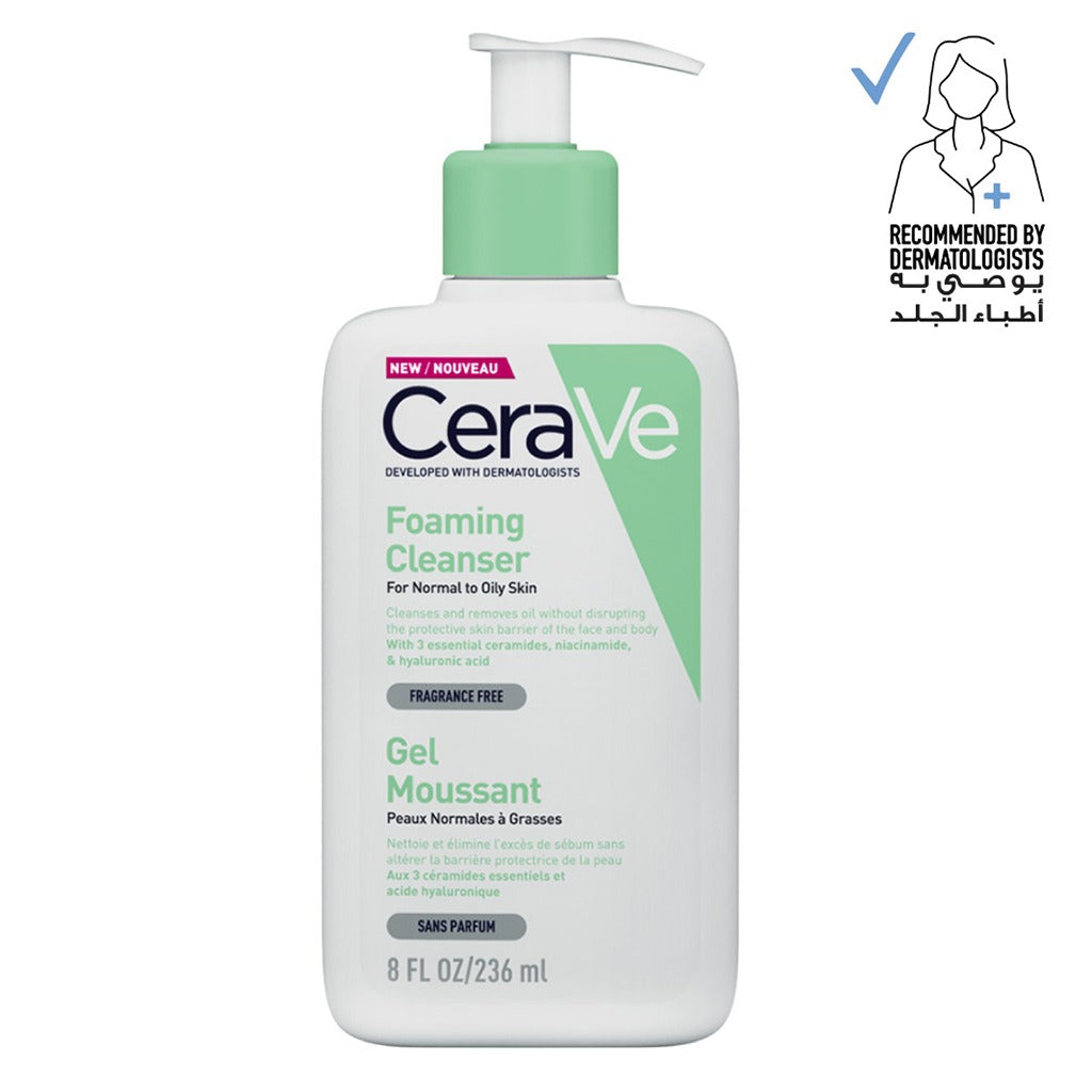 CeraVe Fragrance Free Foaming Cleanser For Normal To Oily Skin 236ml